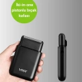 USB Şarjlı Traş Makinesi – Piston + Ağ Başlık, 600 mAh Batarya