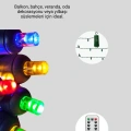 8 Modlu Zaman Ayarlı LED Perde Işık – Bahçe ve Balkon Dekorasyonu
