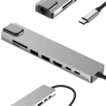 8 Portlu Macbook Çevirici Type C Hub  SD TF USB Çoğaltıcı Ethernet