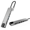 8 Portlu Macbook Çevirici Type C Hub  SD TF USB Çoğaltıcı Ethernet