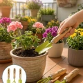 Ahşap Saplı Mini Bahçe El Aleti Seti Saksı ve Çiçek Bakım Seti