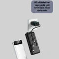 Akıllı LCD Ekranlı 20.000mAh Powerbank PD + USB + Type-C