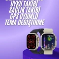 Akıllı Saat Bluetooth Bağlantılı Uyku ve Sağlık Takibi