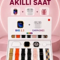 Akıllı Saat Bluetooth Kulaklık Hediyeli Bildirim Görme Sesli Görüşme Çoklu Kordon