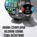 Akıllı Saat Metal Kordonlu GPS ve NFC Uyumlu Arama Cevaplayan