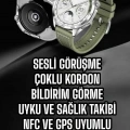 Akıllı Saat Sesli Görüşme Titreşimli Nabız Sensörlü Spor Modları