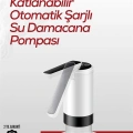 Akıllı Şarjlı Damacana Pompası Tek Tuşla Su Dolum
