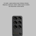 Akım Korumalı 6’lı Priz 2xusb 2xtype-c Çıkış Yüksek Gerilim Koruma Çoklu Priz Çoğaltıcı