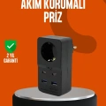 Akım Korumalı Priz 4 USB Type C Destekli Yüksek Isı Dayanımlı