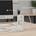  akım Korumalı Priz Ve Masaüstü Şarj İstasyonu Kablosuz 3 Priz ,4 Usb, 2 Type-c Girişli 2 Metre