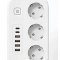  akım Korumalı Priz Ve Masaüstü Şarj İstasyonu Kablosuz 3 Priz ,4 Usb, 2 Type-c Girişli 2 Metre