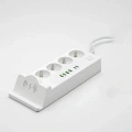 Akım Korumalı Priz Ve Masaüstü Şarj İstasyonu Kablosuz 4 Priz ,4 Usb, 2 Type-c Girişli 2 Metre