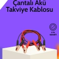 Akü Takviye Kablosu 1200A İzoleli Büyük Maşalı 2m Dayanıklı