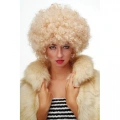 HERŞEYTREND Altın Renk Kıvırcık Afro Parti Peruğu