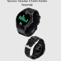 AMOLED Ekranlı Akıllı Saat – 3 Kordon Seçenekli, Suya Dayanıklı, Kalp Atış ve Uyku Takip Özellikli