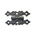 Antika Tarz Dekoratif Pirinç Yıldız Menteşe - 63x36 Mm, Oksit