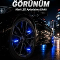 Araç Sibop Işığı 4lü Set Otomatik Yanan LED Lastik Aksesuarı