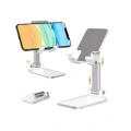 Ayarlanabilir Ergonomik Katlanabilir Masaüstü Telefon Tutucu Beyaz