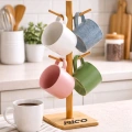 Bambu Ahşap Bardak ve Fincan Askısı 35x60 cm