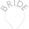 Bekarlığa Veda Mega Boy Kristal Taşlı Gümüş Bride Taç Gelin Tacı 20x21 Cm
