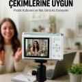 Beyaz 4K Dijital Kamera 2.4 İnç HD Ekran ve LED Flaşlı