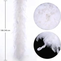 Beyaz Renk Kabarık Kalın Otriş Boa Tüy 6 Cm Genişlik 180-200 Cm Uzunluk