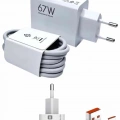 Beyaz Ultra Plus Hızlı Şarj Seti Şarj Adaptörü ve Kablosu 67W