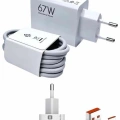 Beyaz Ultra Plus Hızlı Şarj Seti Şarj Adaptörü ve Kablosu 67W