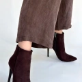 HERŞEYTREND Blan Acı Kahve Süet Topuklu Bot