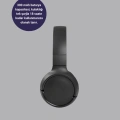 Bluetooth 5.0 Siyah Kablosuz Kulaklık 18 Saat Batarya Katlanabilir Tasarım
