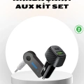 Bluetooth AUX Çevirici ve PD Destekli Araç Şarj Cihazı 2’li Set
