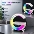Bluetooth Hoparlör 15W Kablosuz Hızlı Şarj LED Gece Lambası