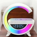 Bluetooth Hoparlör 15W Kablosuz Hızlı Şarj LED Gece Lambası