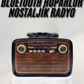 Bluetooth Hoparlör Ahşap Renk Vintage Işıklı Nostaljik Radyo Fm Ahşap Görünümlü