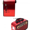 Bluetooth Hoparlör Ahşap Renk Vintage Işıklı Nostaljik Radyo Fm Ahşap Görünümlü