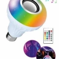 Bluetooth Hoparlör Akıllı Rgb Led Işık Renk Değiştirme Ses Bombası Ampül Görünümlü