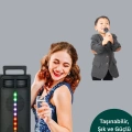 Bluetooth Işıklı Hoparlör – 2x5W Güç | USB + TF Kart + FM Radyo | Siyah Renk (Kopya)
