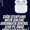 Bluetooth Kulaklık Beyaz Çağrı Cevaplama Dokunmatik Kontrol Kablosuz Yeni Nesil