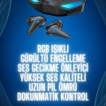 Bluetooth Kulaklık Oyuncu Kulaklığı RGB Işıklı Oyunlarda Düşük Gecikme