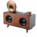 Bluetooth Nostalji Speaker Radyo Gramofon Ahşap Renk Vintage