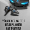 Bluetooth Oyuncu Kulaklığı Led Işıklı Kablosuz ANC Özelliği