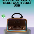 Bluetooth Özellikli Nostalji Radyo 3 Bant FM AM SW
