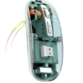 Bluetooth ve 2.4G USB Destekli Pilli Kablosuz Şeffaf Mouse Yeni Nesil