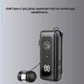 Bluetooth 5.2 Kablolu Makaralı Kulaklık | Dijital Ekran ve Titreşimli Bildirim