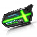 Bt26 Motosiklet Kask Kulaklık Bluetooth Rgb Işıklı 2 Eşleşme Özellikli 1000 Mah Intercom