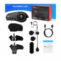 Bt35 Kask Kulaklık Bluetooth 5.0 Motosiklet Interkom Su Geçirmez Kablosuz Kulaklık