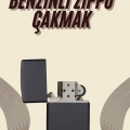 Çakmak Parlak Siyah Benzinli Çakmak Cep Boy Doldurulabilir