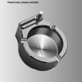 Çakmaklı Küllük Paslanmaz Metal Yuvarlak Tasarım