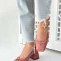 HERŞEYTREND Cande Pudra Cilt Topuklu Ayakkabı