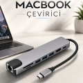 Çevirici Dönüştürücü Adaptör Macbook 3 In 1 Type-C To Hdmı USB 3.0